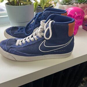 Nike Blazer High Top Blue Suede – Women’s Size 7 – Classic Retro